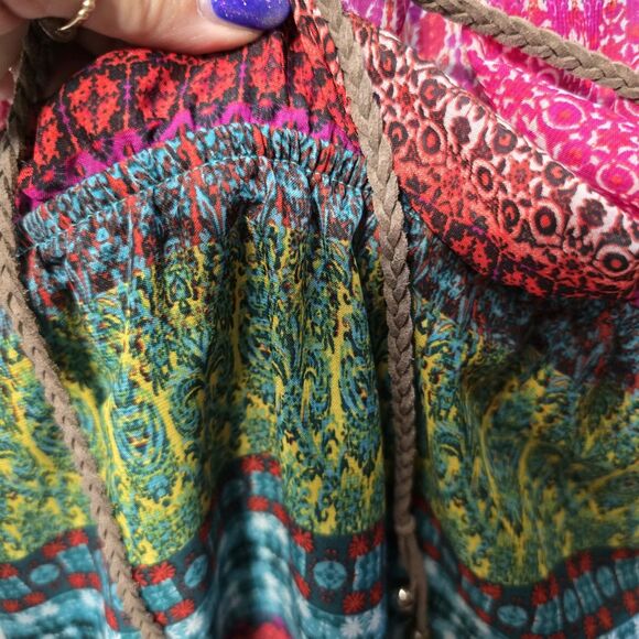 Accidentally In Love Dress Womens Small Multicolor Geometric Boho Hippie Tank - Picture 4 of 10